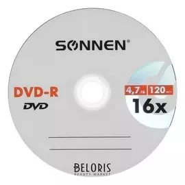 Диск Dvd-r Sonnen, 16x, 4.7 Гб, конверт, 1 шт