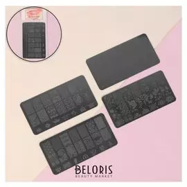 Диски для стемпинга металлические, 12 × 6 см, 4 шт