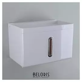 Диспенсер бумажных полотенец в листах 22×13,5×14,5 см, пластик, цвет белый