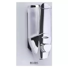 Диспенсер для антисептика/жидкого мыла механический, 350 мл, пластик, цвет хром