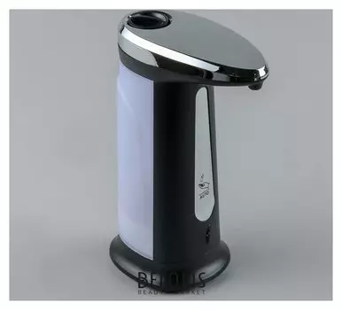 Диспенсер для антисептика/жидкого мыла, сенсорный, на батарейках, 400 мл, цвет чёрный