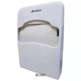 Диспенсер для покрытий на унитаз Ksitex (покрытия 1/4 сложения), белый