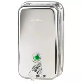 Диспенсер для жидкого мыла Ksitex, наливной, нержавеющая сталь, зеркальный, 0,8 л