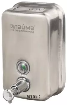 Диспенсер для жидкого мыла Laima Professional Inox (Гарантия 3 года), 0,5 л, нержавеющая сталь, матовый, 605396