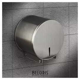 Диспенсер туалетной бумаги 16х15х12 см, втулка 3 см, нержавеющая сталь