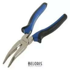 Длинногубцы изогнутые Tundra, никелированные, 200 мм