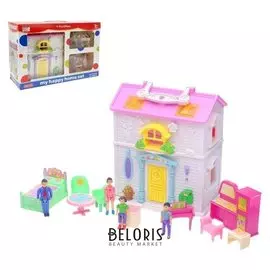 Дом для кукол Летний день с доской для рисования и аксессуарами, звуковые эффекты