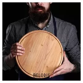 Доска для пиццы, D=31х1,5 см, массив ольхи