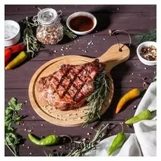 Доска для подачи круглая «Бамбук», 30×20 см