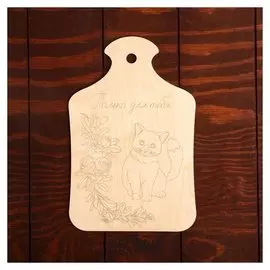 Доска для выжигания "Кот с букетом"