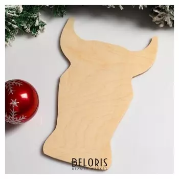 Доска разделочная деревянная "Голова быка", 29×19×0.6 см