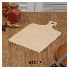 Доска разделочная деревянная "Классика", с ручкой, 26×16×0,6 см