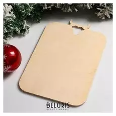 Доска разделочная деревянная "Прямоугольная с головой быка", 29×19×0.6 см