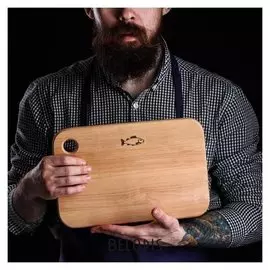 Доска разделочная, для рыбы, 30х20х1,5 см, массив ольхи