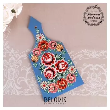 Доска разделочная городецкая роспись, средняя