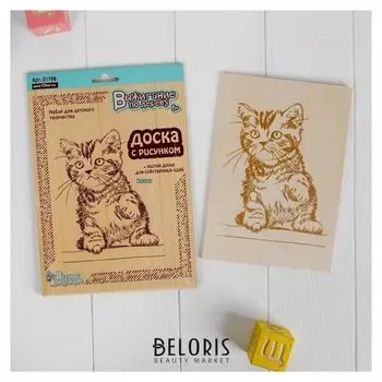 Доски для выжигания "Котик", 2 шт.