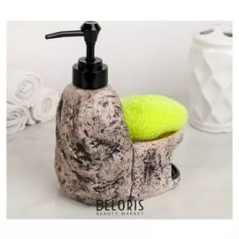 Дозатор для моющего средства с подставкой для губки «Гранит», 300 мл