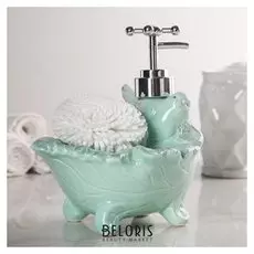 Дозатор для моющего средства с подставкой для губки "Птички"