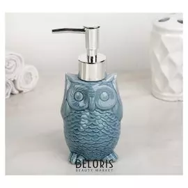 Дозатор для жидкого мыла 250 мл "Совушка", цвет синий