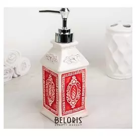 Дозатор для жидкого мыла 320 мл "Эстет", цвет красный