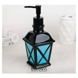 Дозатор для жидкого мыла 400 мл "Фонарик", цвет голубой