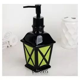 Дозатор для жидкого мыла 400 мл "Фонарик", цвет зелёный