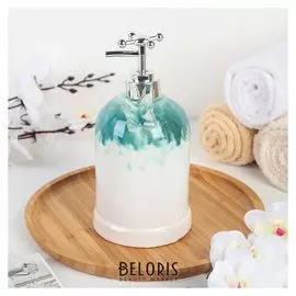 Дозатор для жидкого мыла «Бабочка», цвет бирюзовый