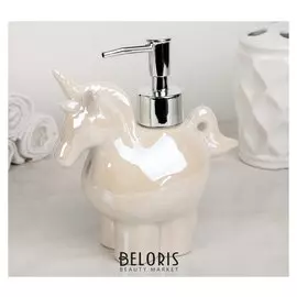 Дозатор для жидкого мыла «Единорог», 300 мл, цвет перламутр