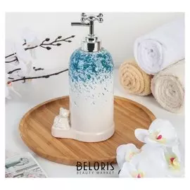 Дозатор для жидкого мыла «Мишутка», цвет голубой