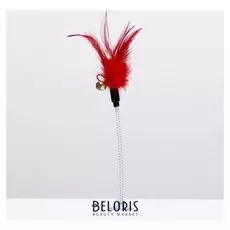 Дразнилка на прозрачной присоске "Перышки", 32 см