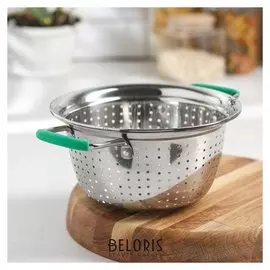 Дуршлаг «Эдвин», с ручками, 27 × 20,5 × 10 см