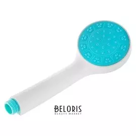 Душевая лейка Ld-01-010 Lb, с голубой вставкой, 1 режим, пластик, белая