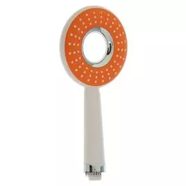 Душевая лейка RMS Le15, 1 режим, пластик, цвет хром, оранжевый