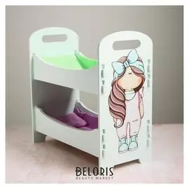 Двухъярусная кровать для кукол до 32 см «Бантик» серия «бусинки»