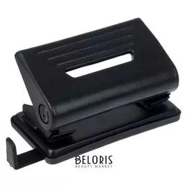 Дырокол 10л пластик Attomex с линейкой, чёрный 4020903