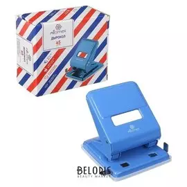 Дырокол 45л метал Attomex с линейкой, синий 4020314