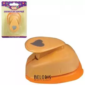 Дырокол для творчества "Сердечко", диаметр фигуры 16 мм, желтый