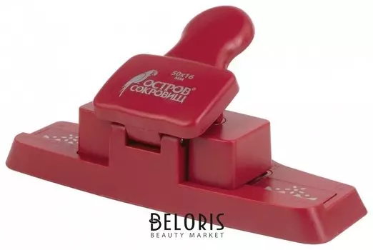 Дырокол фигурный для края "Ажур", диаметр вырезной фигуры 50х16 мм, Остров сокровищ