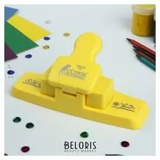 Дырокол фигурный для края "Солнечный узор", диаметр вырезной фигуры 50х16 мм