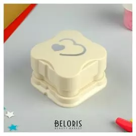 Дырокол фигурный магнитный "Двойное сердце" диам. рисунка 3,8 см 3,8х6х6 см