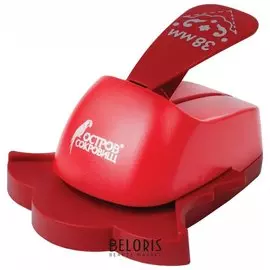 Дырокол фигурный угловой "Узоры", диаметр вырезной фигуры 38 мм, Остров сокровищ