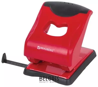 Дырокол "Jet Pro", до 40 листов, красно-черный