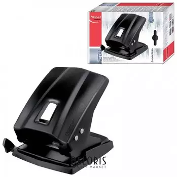 Дырокол Maped "Essentials", металлический, большой, на 45 листов, черный