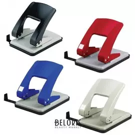 Дырокол металлический Kw-trio "Stylish Heavy Duty", до 40 листов, ассорти