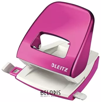 Дырокол металлический Leitz "New Nexxt Wow", до 30 листов, розовый металлик, блистер