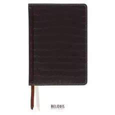 Ежедневник датированный 2021, B6, 176 листов Wild, обложка искусственная кожа, 2 ляссе, тонированный блок 70 г/м2, тёмно-коричневый