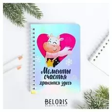 Ежедневник голография «Моменты счастья», 40 л