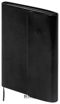 Ежедневник недатированный А5 (148х218 мм) Galant "Black", 160 л., под гладкую кожу, магнитный клапан, черный