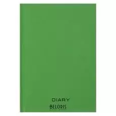 Ежедневник недатированный А5, 160 листов Even, обложка бумвинил, шелкография, ляссе, блок 70 г/м2, салатовый