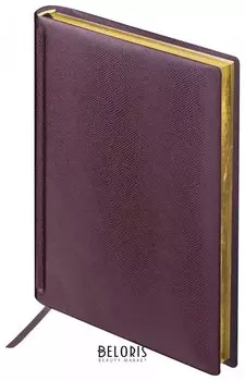 Ежедневник недатированный малый формат (100х150 мм) А6, Brauberg "Iguana", под кожу рептилий, 160 л., золотой срез, темно-коричневый